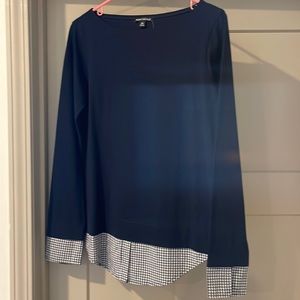 XS Navy shirt with detail.  New